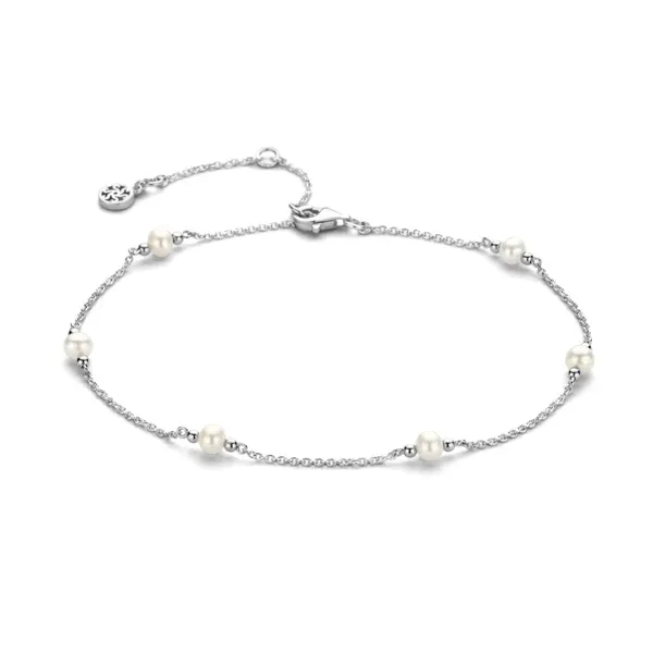 Athena Fußkettchen - Sterlingsilber - Süßwasserperlen